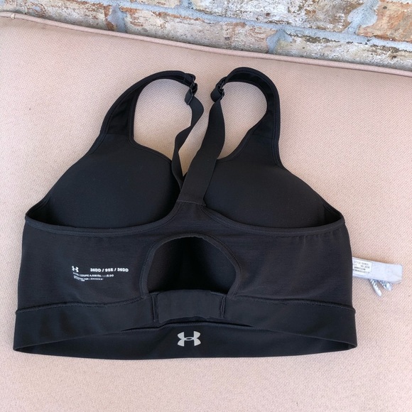 Under Armour Knit Lightly Padded Molded Cups High Impact Black Sport Bra 36DD - Picture 11 of 14